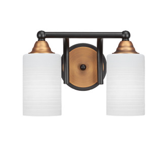 Toltec Lighting - 3422-MBBR-4061 - Two Light Bath Bar - Paramount - Matte Black & Brass