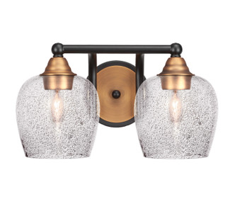 Toltec Lighting - 3422-MBBR-4812 - Two Light Bath Bar - Paramount - Matte Black & Brass