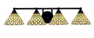 Toltec Lighting - 3424-MB-9415 - Four Light Bath Bar - Paramount - Matte Black