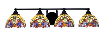 Toltec Lighting - 3424-MB-9445 - Four Light Bath Bar - Paramount - Matte Black