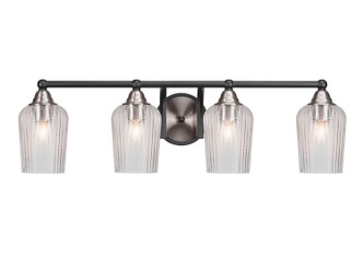 Toltec Lighting - 3424-MBBN-4250 - Four Light Bath Bar - Paramount - Matte Black & Brushed Nickel