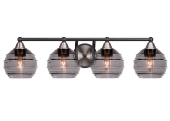 Toltec Lighting - 3424-MBBN-5112 - Four Light Bath Bar - Paramount - Matte Black & Brushed Nickel
