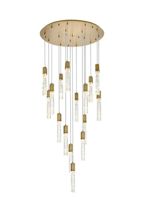 Elegant Lighting - 2089G36SG - 16 Light Chandelier - Aurora - Satin Gold Elegant Lighting - 2089G36SG - 16 Light Chandelier - Aurora - Satin Gold