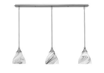 Toltec Lighting - 36-BN-4769 - Three Light Linear Pendalier - Stem - Brushed Nickel