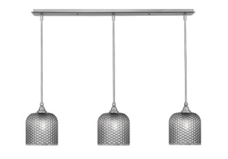 Toltec Lighting - 36-BN-4912 - Three Light Linear Pendalier - Stem - Brushed Nickel