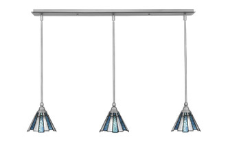 Toltec Lighting - 36-BN-9325 - Three Light Linear Pendalier - Stem - Brushed Nickel