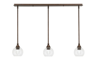 Toltec Lighting - 36-BRZ-4100 - Three Light Linear Pendalier - Stem - Bronze