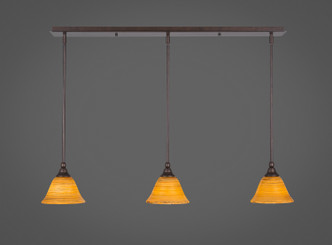 Toltec Lighting - 36-BRZ-454 - Three Light Mini Pendant - Any - Bronze