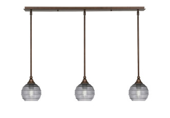Toltec Lighting - 36-BRZ-5112 - Three Light Linear Pendalier - Stem - Bronze