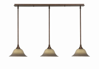 Toltec Lighting - 36-BRZ-603 - Three Light Linear Pendalier - Any - Bronze