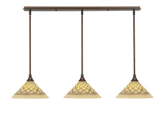 Toltec Lighting - 36-BRZ-7182 - Three Light Linear Pendalier - Any - Bronze