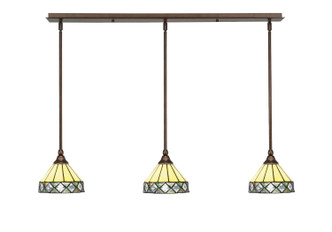 Toltec Lighting - 36-BRZ-9405 - Three Light Linear Pendalier - Stem - Bronze