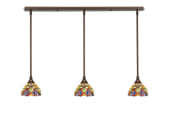 Toltec Lighting - 36-BRZ-9445 - Three Light Linear Pendalier - Stem - Bronze