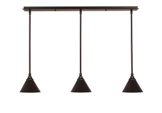 Toltec Lighting - 36-DG-421 - Three Light Linear Pendalier - Any - Dark Granite
