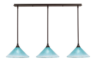 Toltec Lighting - 36-DG-448 - Three Light Linear Pendalier - Any - Dark Granite