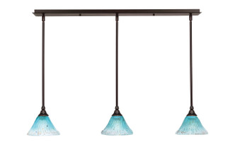 Toltec Lighting - 36-DG-458 - Three Light Linear Pendalier - Any - Dark Granite