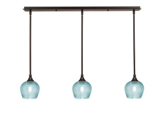 Toltec Lighting - 36-DG-4605 - Three Light Linear Pendalier - Stem - Dark Granite