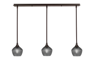 Toltec Lighting - 36-DG-4622 - Three Light Linear Pendalier - Stem - Dark Granite