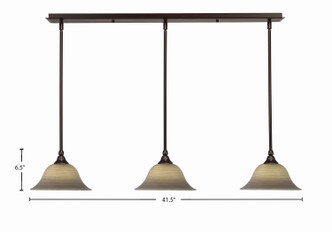 Toltec Lighting - 36-DG-603 - Three Light Mini Pendant - Any - Dark Granite