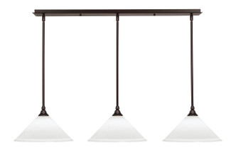 Toltec Lighting - 36-DG-701 - Three Light Linear Pendalier - Any - Dark Granite