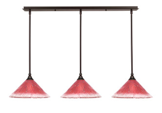 Toltec Lighting - 36-DG-706 - Three Light Linear Pendalier - Any - Dark Granite