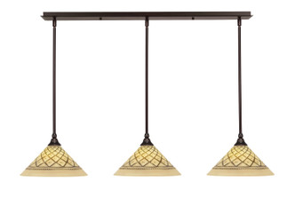Toltec Lighting - 36-DG-7182 - Three Light Linear Pendalier - Any - Dark Granite