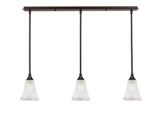 Toltec Lighting - 36-DG-721 - Three Light Linear Pendalier - Any - Dark Granite