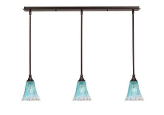 Toltec Lighting - 36-DG-725 - Three Light Linear Pendalier - Any - Dark Granite