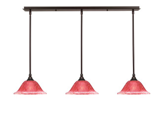Toltec Lighting - 36-DG-736 - Three Light Linear Pendalier - Any - Dark Granite