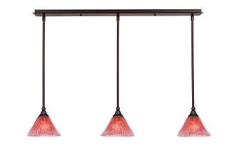 Toltec Lighting - 36-DG-756 - Three Light Linear Pendalier - Any - Dark Granite