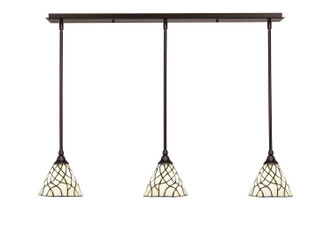 Toltec Lighting - 36-DG-9115 - Three Light Linear Pendalier - Any - Dark Granite