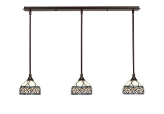Toltec Lighting - 36-DG-9485 - Three Light Linear Pendalier - Any - Dark Granite