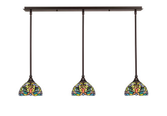 Toltec Lighting - 36-DG-9905 - Three Light Linear Pendalier - Any - Dark Granite