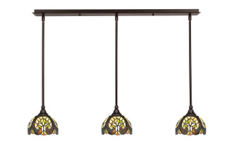 Toltec Lighting - 36-DG-9945 - Three Light Linear Pendalier - Any - Dark Granite