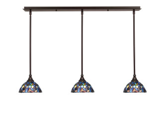 Toltec Lighting - 36-DG-9955 - Three Light Mini Pendant - Any - Dark Granite