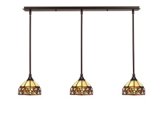 Toltec Lighting - 36-DG-9975 - Three Light Mini Pendant - Any - Dark Granite