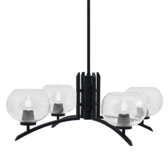 Toltec Lighting - 3704-MB-202 - Four Light Chandelier - Kurve - Matte Black