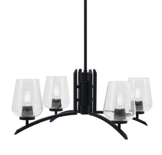 Toltec Lighting - 3704-MB-210 - Four Light Chandelier - Kurve - Matte Black