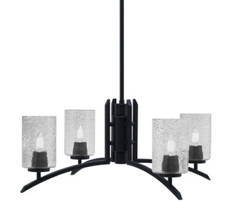 Toltec Lighting - 3704-MB-3002 - Four Light Chandelier - Kurve - Matte Black