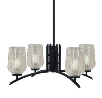 Toltec Lighting - 3704-MB-4253 - Four Light Chandelier - Kurve - Matte Black