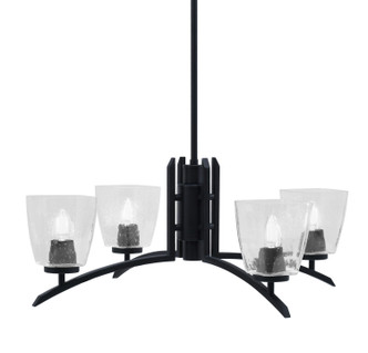 Toltec Lighting - 3704-MB-461 - Four Light Chandelier - Kurve - Matte Black