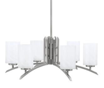 Toltec Lighting - 3706-GP-3001 - Six Light Chandelier - Kurve - Graphite