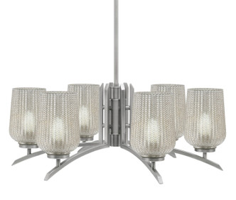 Toltec Lighting - 3706-GP-4253 - Six Light Chandelier - Kurve - Graphite