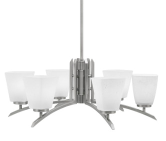 Toltec Lighting - 3706-GP-460 - Six Light Chandelier - Kurve - Graphite