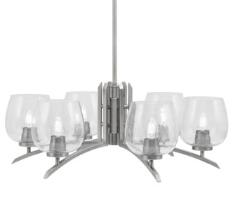 Toltec Lighting - 3706-GP-4810 - Six Light Chandelier - Kurve - Graphite