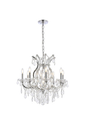 Elegant Lighting - 2800D26C/RC - Nine Light Chandelier - Maria Theresa - Chrome