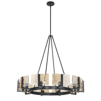 Aenon Ten Light Chandelier (3164-10 BLK-AWG)