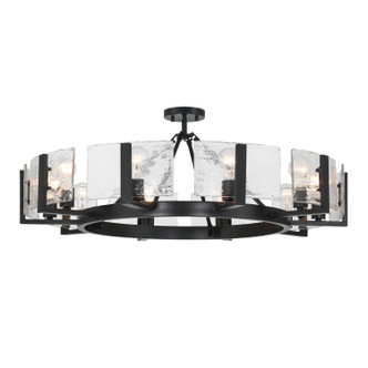 Golden - 3164-10SF BLK-HWG - Ten Light Semi-Flush Mount - Aenon - Matte Black
