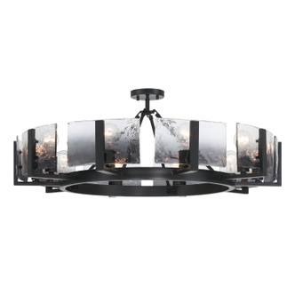 Golden - 3164-10SF BLK-SWG - Ten Light Semi-Flush Mount - Aenon - Matte Black