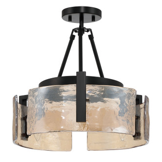 Aenon Three Light Semi-Flush Mount (3164-3SF BLK-AWG)